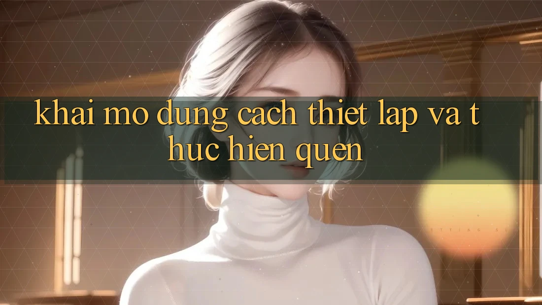 Khai mở Đúng Cách: Thiết Lập và Thực hiện Quen Khai mở Đúng Cách: Thiết Lập và Thực hiện Quen