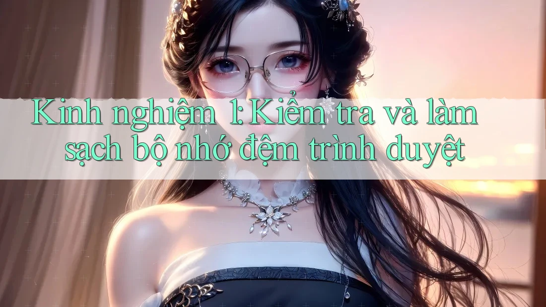 Kinh nghiệm 1: Kiểm tra và làm sạch bộ nhớ đệm trình duyệt Kinh nghiệm 1: Kiểm tra và làm sạch bộ nhớ đệm trình duyệt