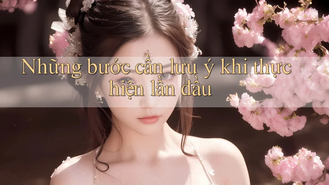 Những bước cần lưu ý khi thực hiện lần đầu Những bước cần lưu ý khi thực hiện lần đầu